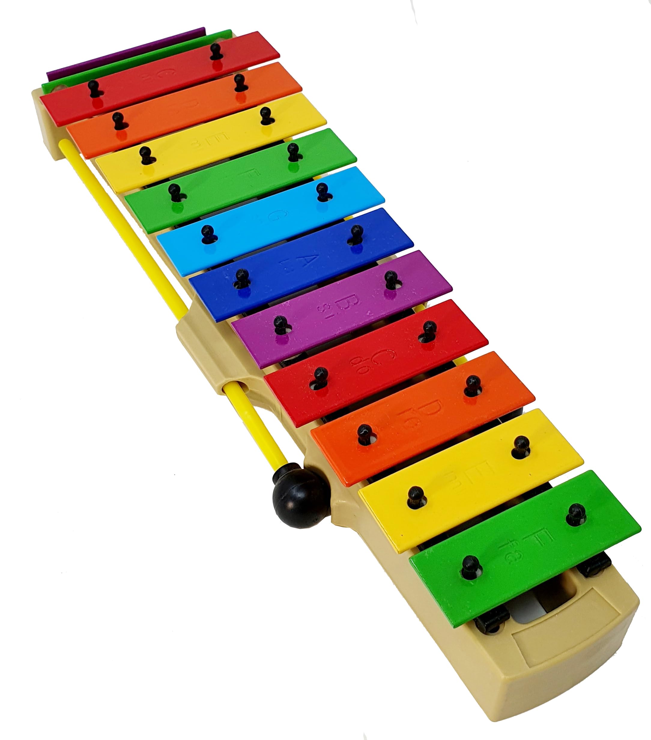 ROCKSTAR Glockenspiel Carrillon Métallophone Xylophone DG13N chromatique 13 touches couleurs et masses Instrument de musique Cadeaux scolaires Rockmusic
