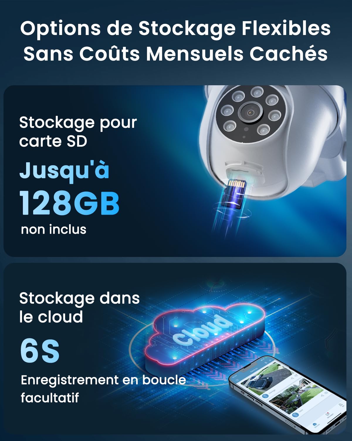 ANRAN 5MP Caméra Surveillance WiFi Extérieure avec Suivi Automatique | Vision Nocturne Couleur 30m, Audio Bidirectionnel, Alerte Instantanée, Détection de Mouvement