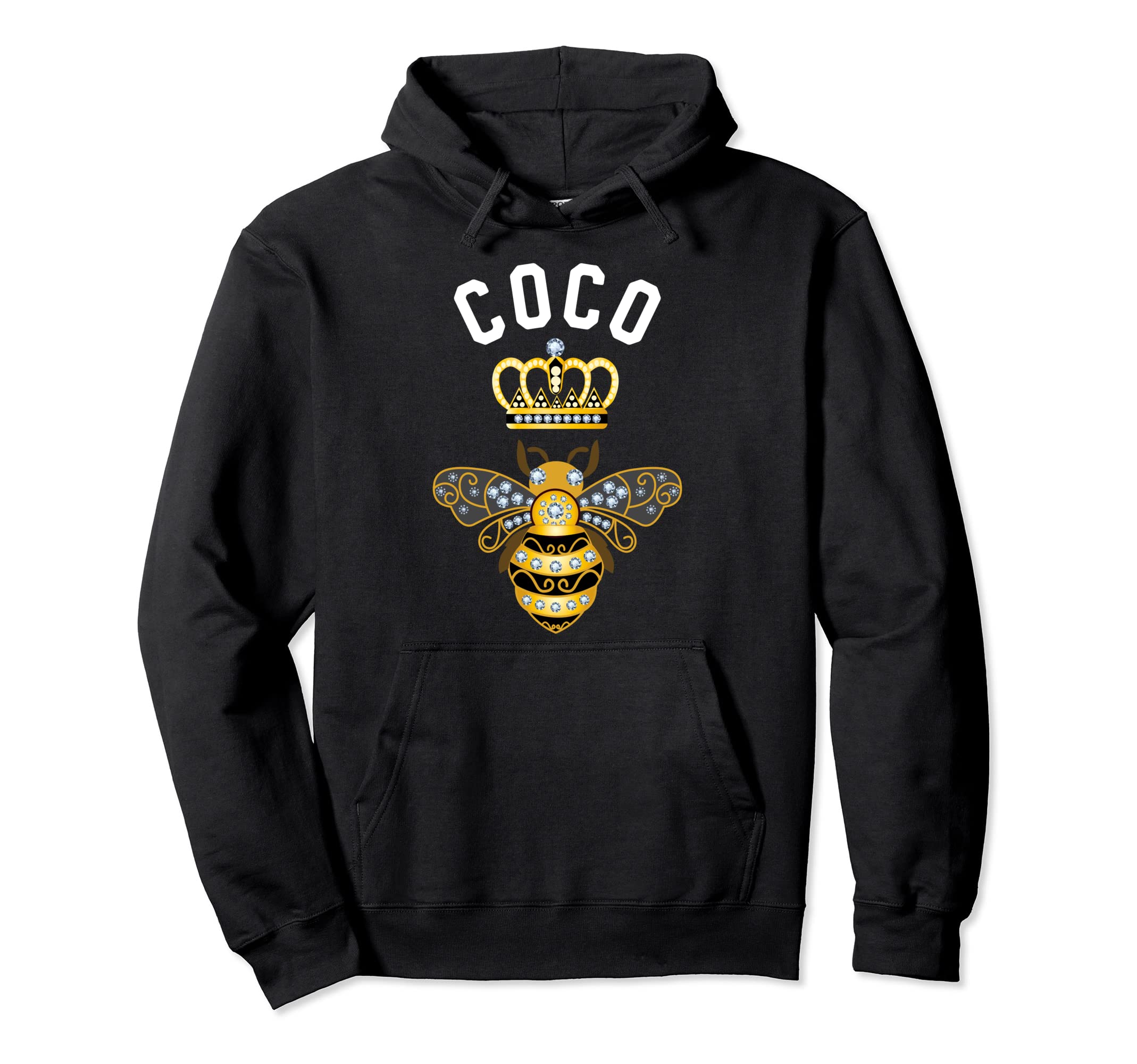 Coco Name Coco Birthday Gifts Queen Crown Bee Coco Pullover Hoodie