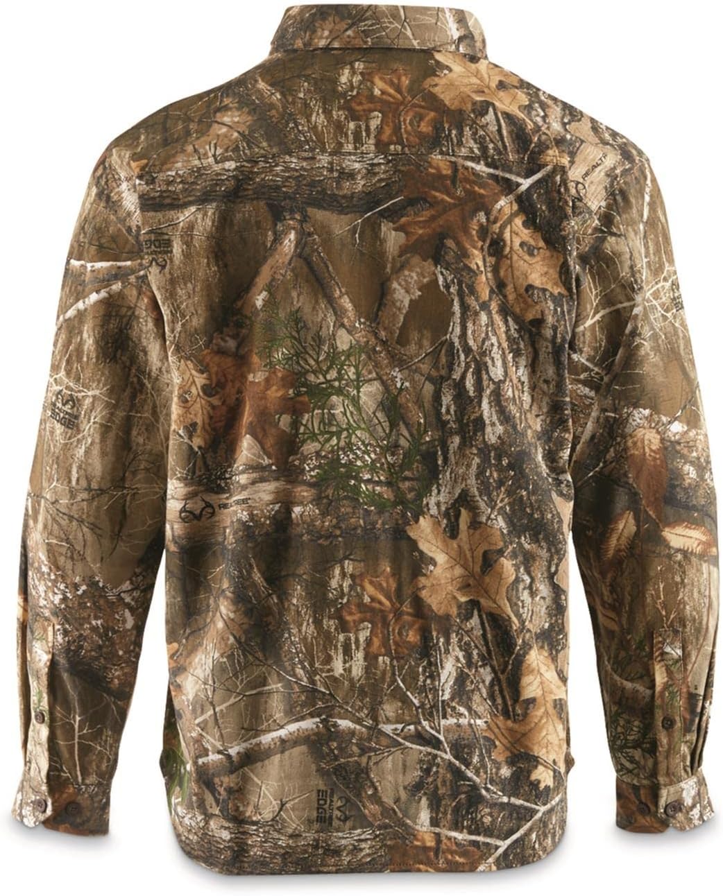 Guide Gear Camo Shirts for Men, Button Up Shirts Long Sleeve Camouflage for Hunting