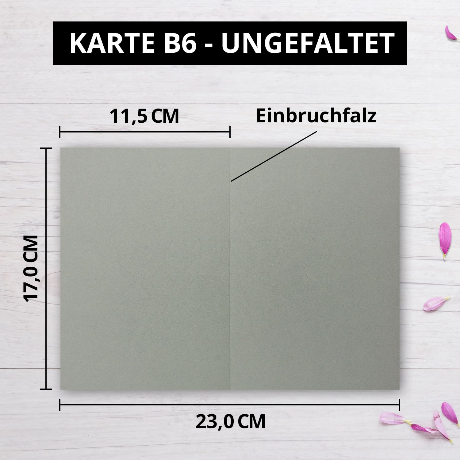 Set 200 biglietti pieghevoli DIN B6 - grigio grafite - 115 x 170 mm - 11,5 x 17 cm - biglietti doppi con buste e carta interna - FarbenFroh di GUSTAV NEUSER