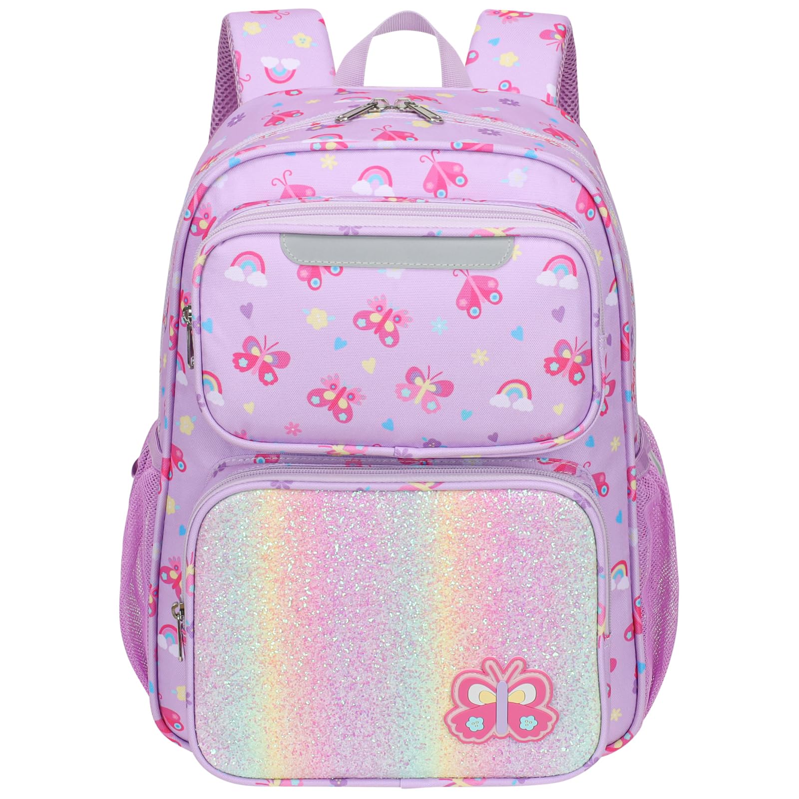BrainyBees Purple Butterfly Kids Backpack
