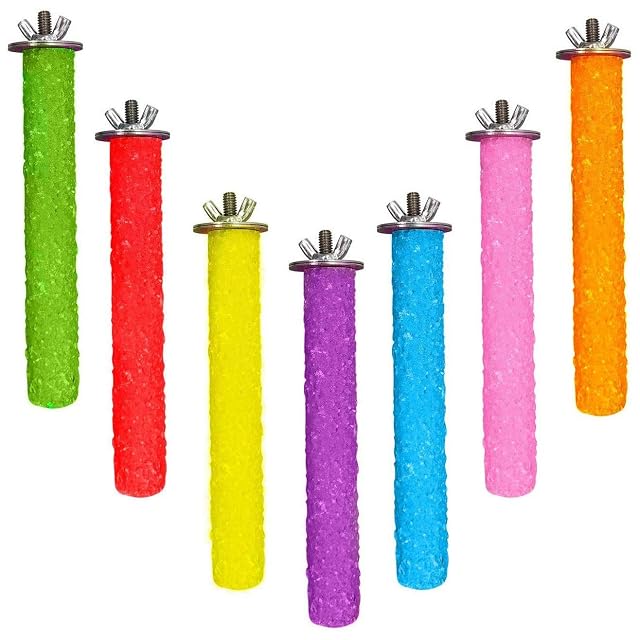 YUMIN 7 Piezas Jaulas de Agarre para PáJaros, Perchas para Conures, Periquitos, Agapornis, CacatúAs