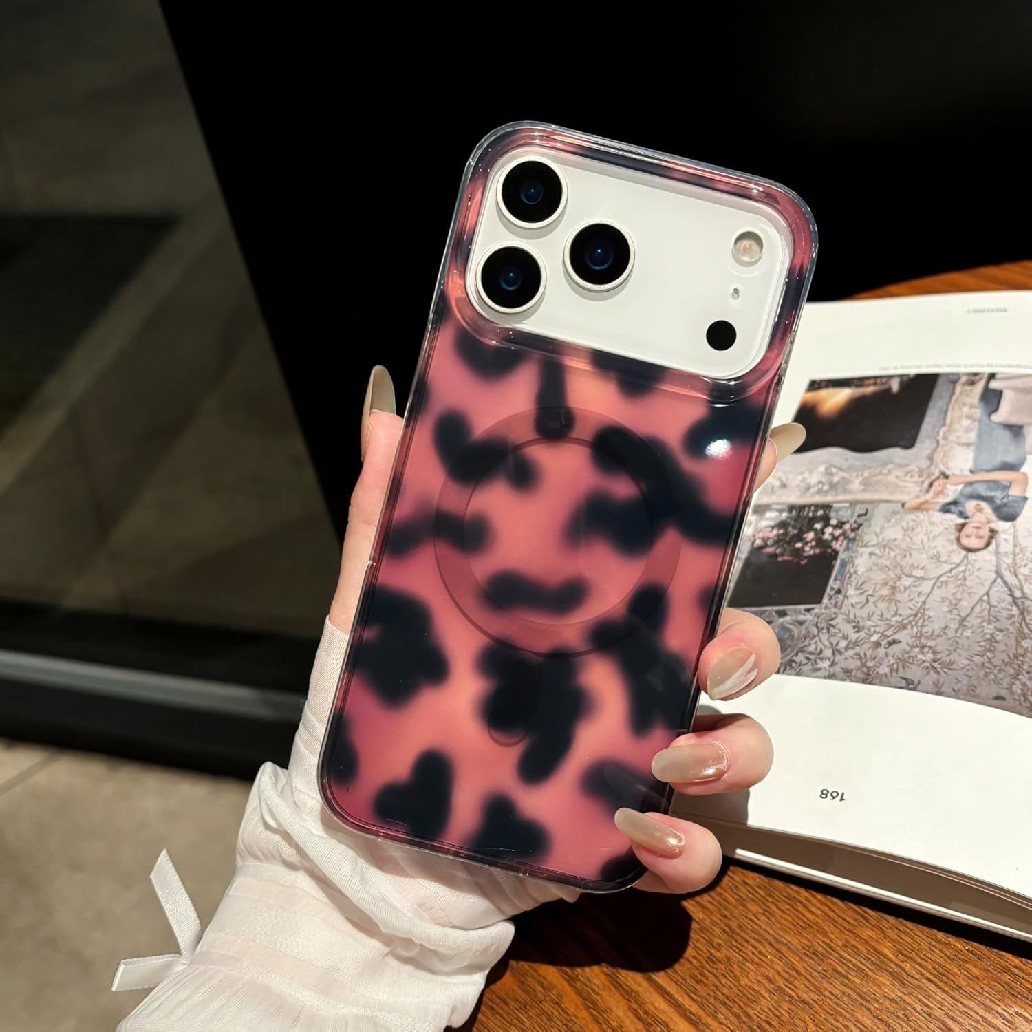 Jmltech Magnetic for iPhone 17 Pro Max Case Tortoise Shell Phone Cases Girly Clear Aesthetic Cute Women TrendyCompatible with MagSafe Silicone Shockproof Protective - Image 6