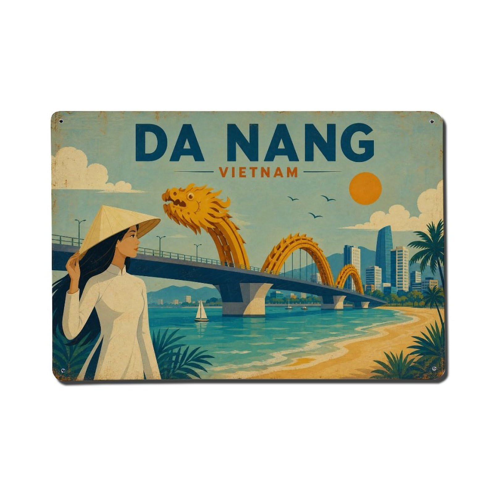 Da Nang Vietnam Heritage Travel Cultural Metal Tin Sign