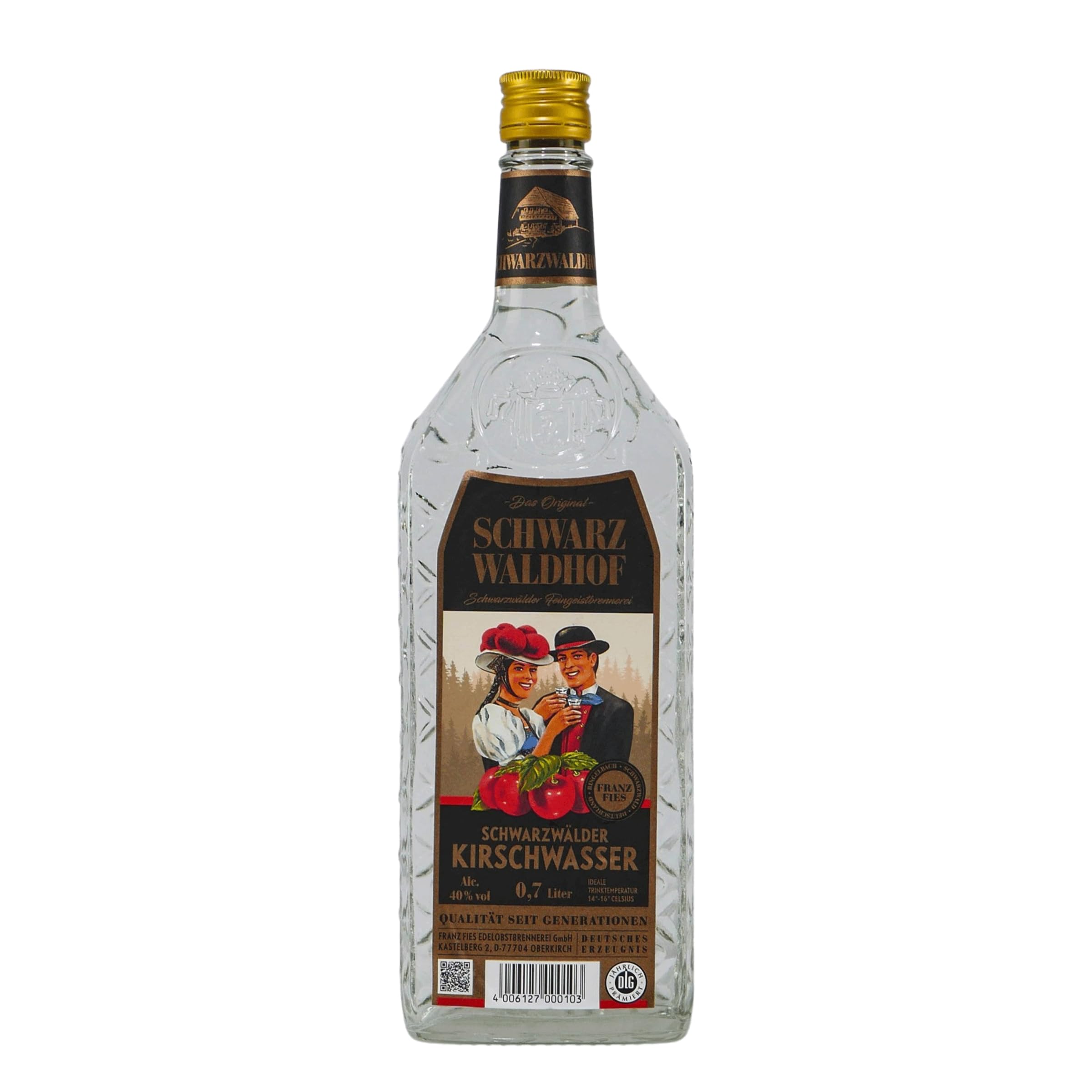 Schwarz Waldhof Schwarzwälder Kirschwasser mit Geschenk-HK
