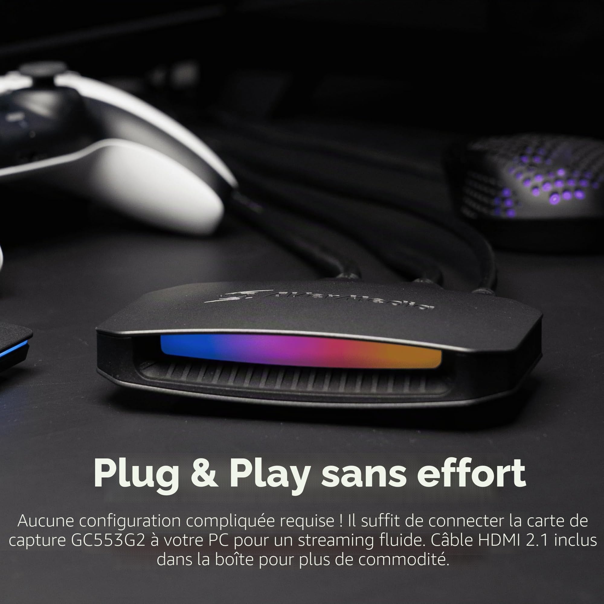 AVerMedia Carte de Capture HDMI 2.1 pour Streaming et Jeu, Prise en Charge VRR et Carte de Capture HDR 4K pour Xbox Series X/S, PS5, Xbox One, PS4, Nintendo Switch-GC553G2 Live Gamer Ultra 2.1
