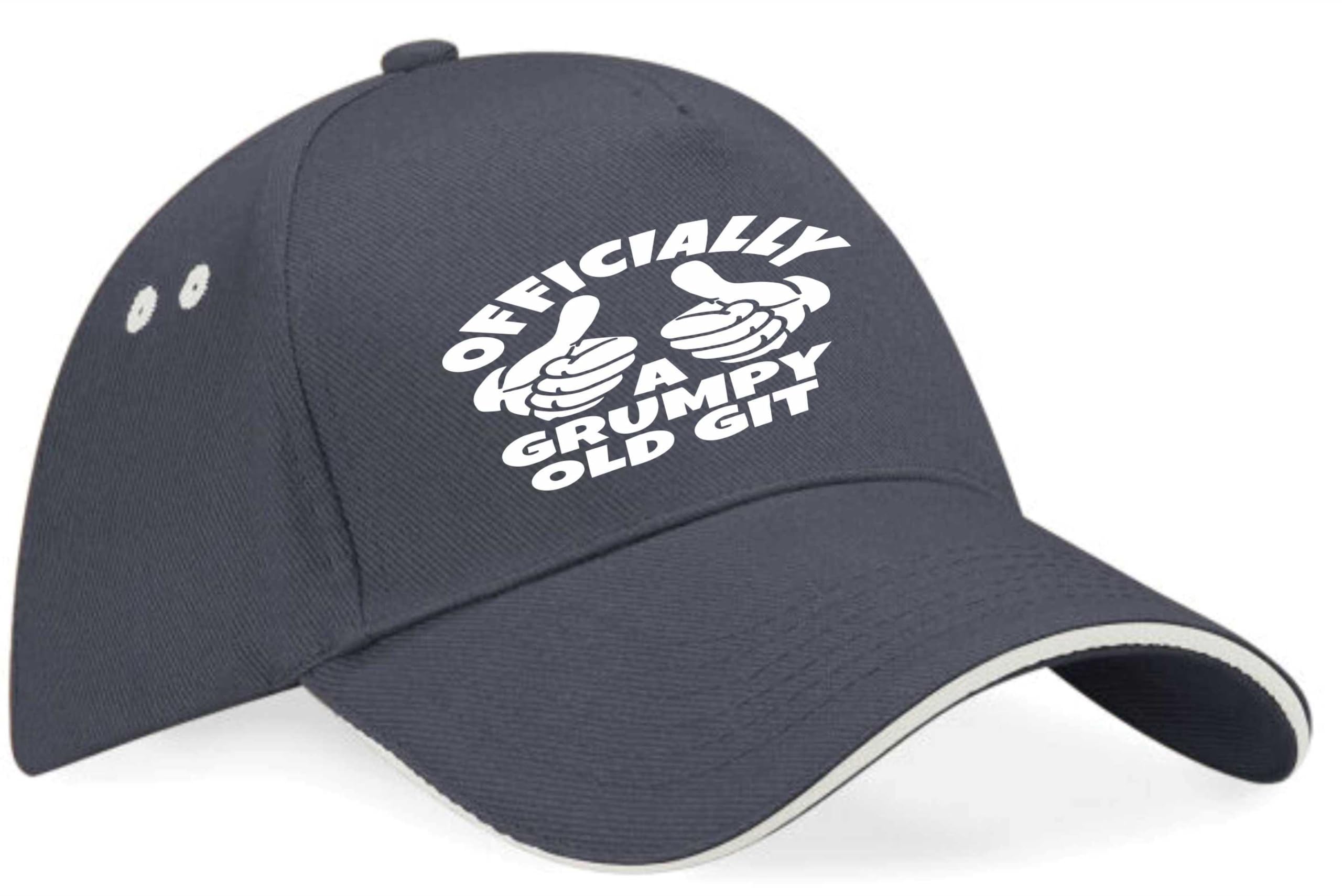 Print4U Officially Grumpy Old Git Baseball Cap Birthday Gift for Men & Ladies Grey