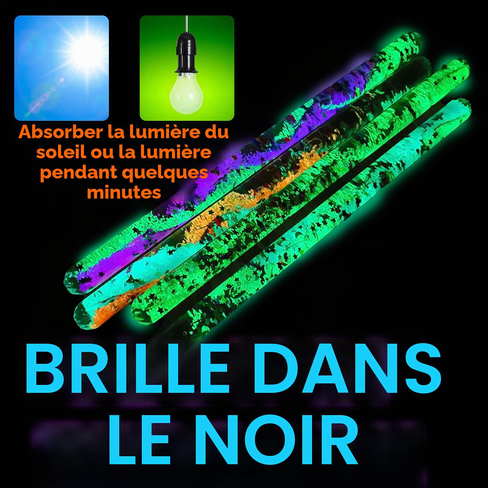 Lot de 4 Baguettes Magiques Géantes à Paillettes en Spirale de 30cm pour Enfants, Jouets Sensoriels Phosphorescents, Baguettes Magiques pour Fêtes sur le Thème des Princesses, Fées et des Sorciers