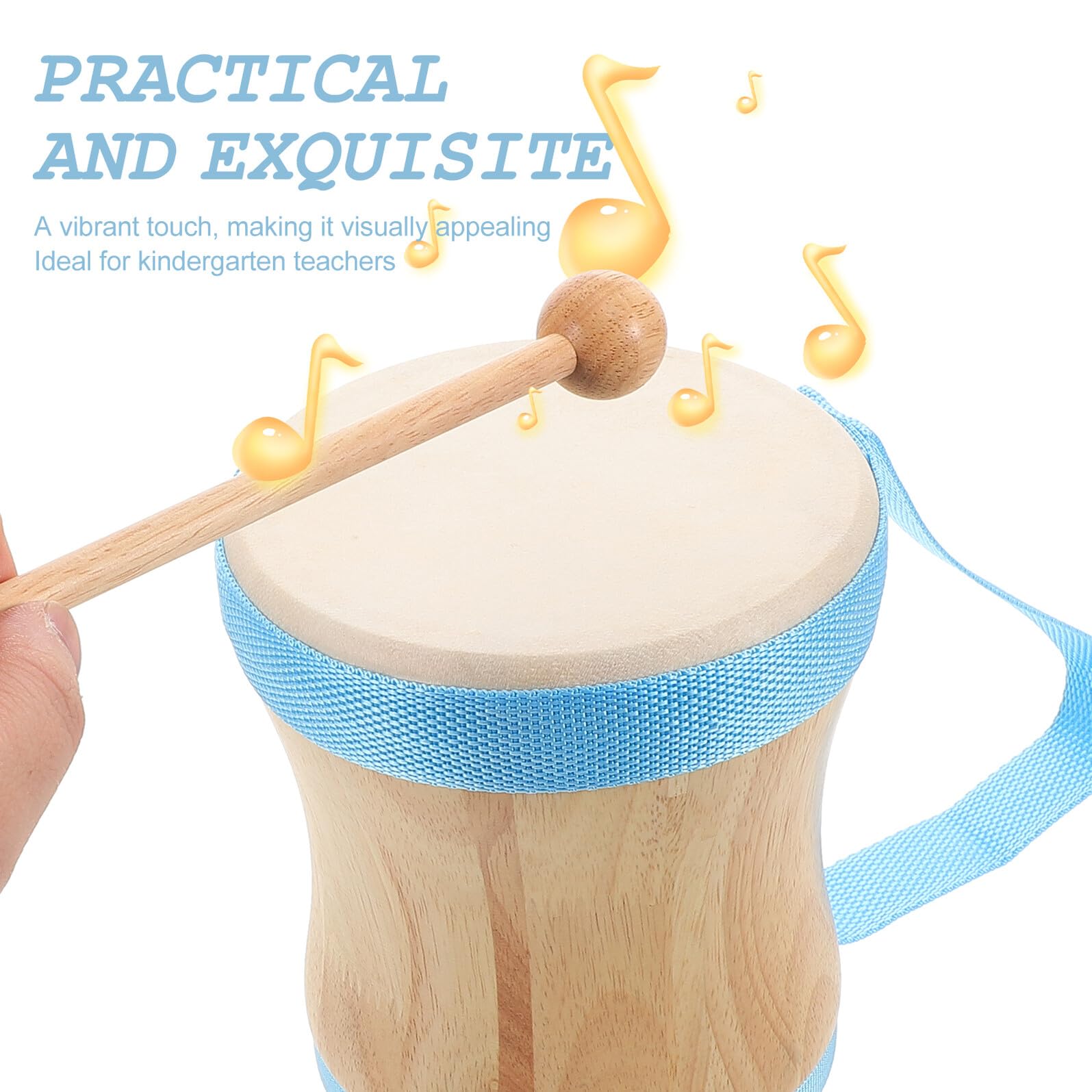 Hemobllo Tamburo Bongo in Legno Pecora Portatile Per Principianti e Ragazzo Ragazza Strumento Percussione Per Attività Musicali e Insegnamento Del Ritmo