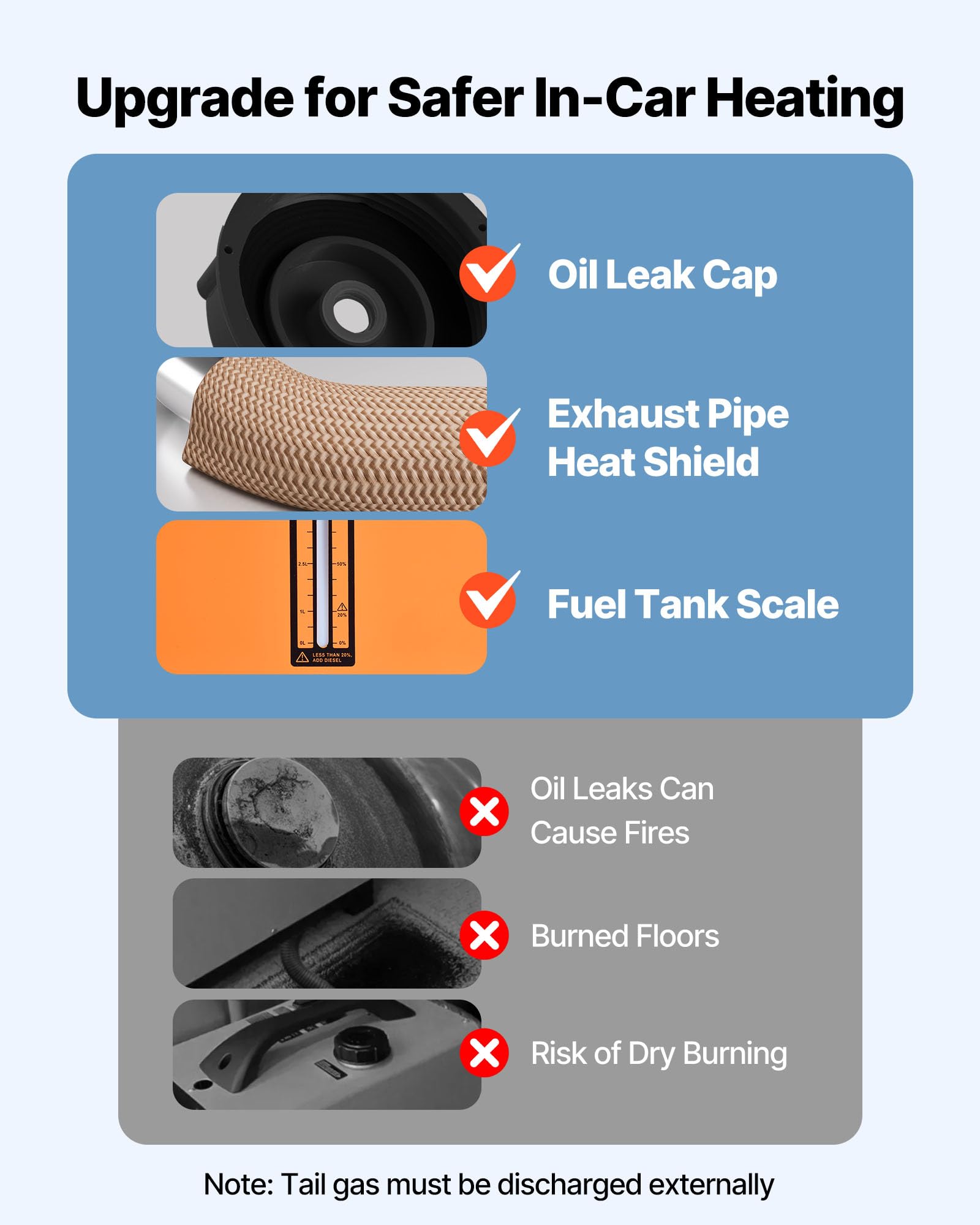 VEVOR Diesel Heater 8KW DC12-24V Fast Heating Diesel Parking Heater with Remote Control and Square Color Digital Display — view 3