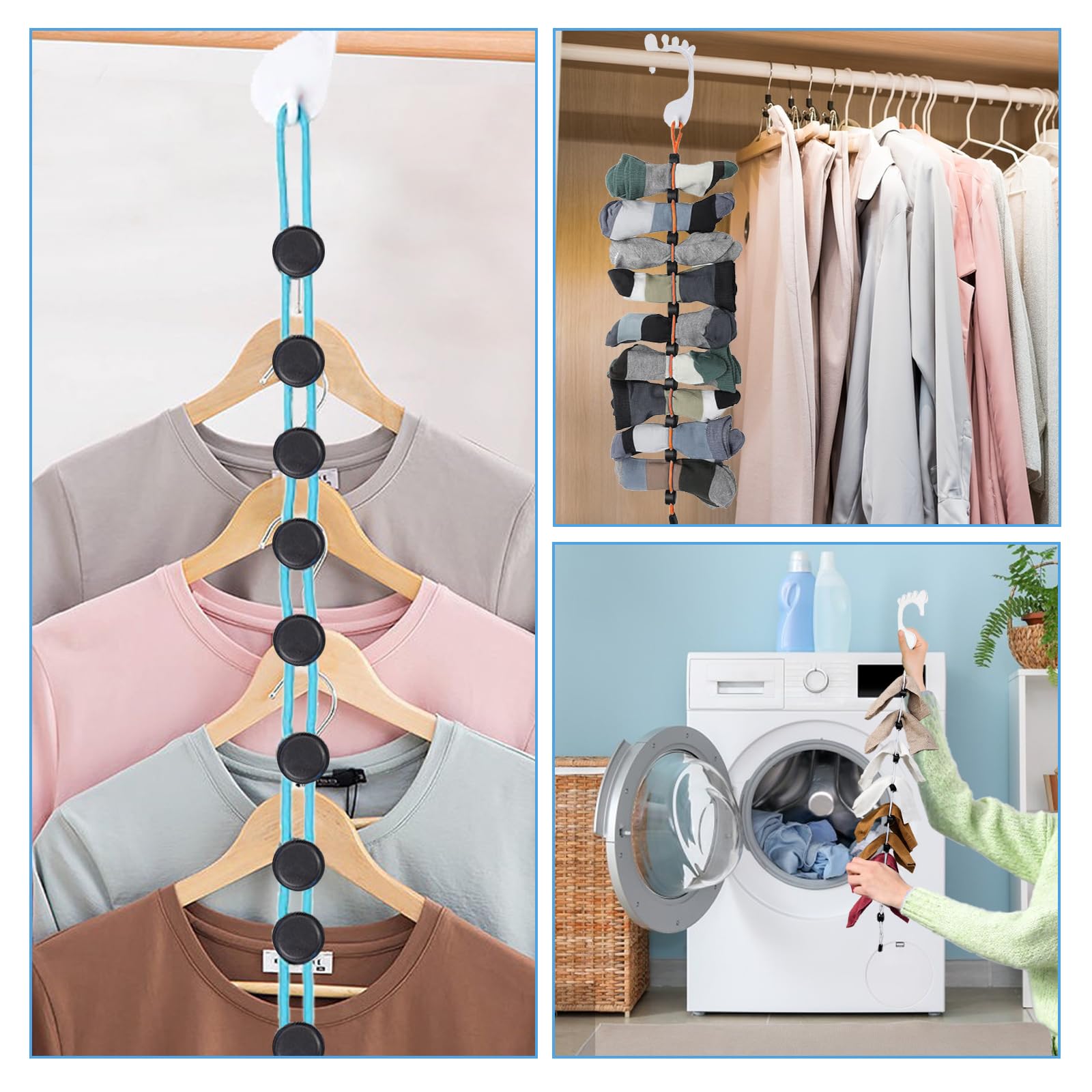 Organizzatore Calzini Per Lavatrice 4 Pezzi - Clip Per Tenere Accoppiate Le Paia Di Calzini