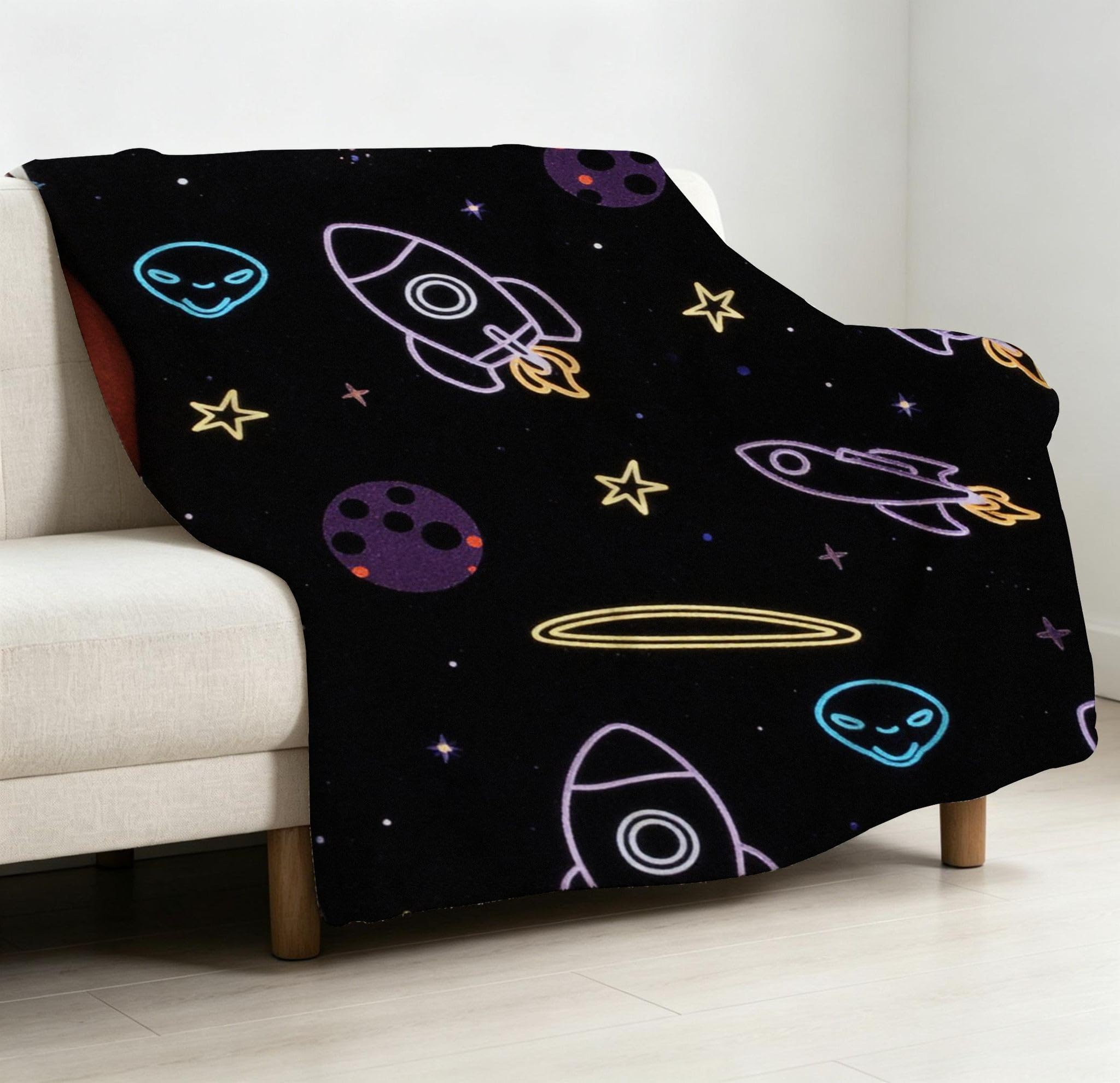 Coperta Pile Matrimoniale 240x260 cm Quadro Nero, Coperta XXL Super Morbida Multiuso Come Copriletto o Plaid da Salotto, Calda e Leggera, Protezione dal Freddo, AW6702