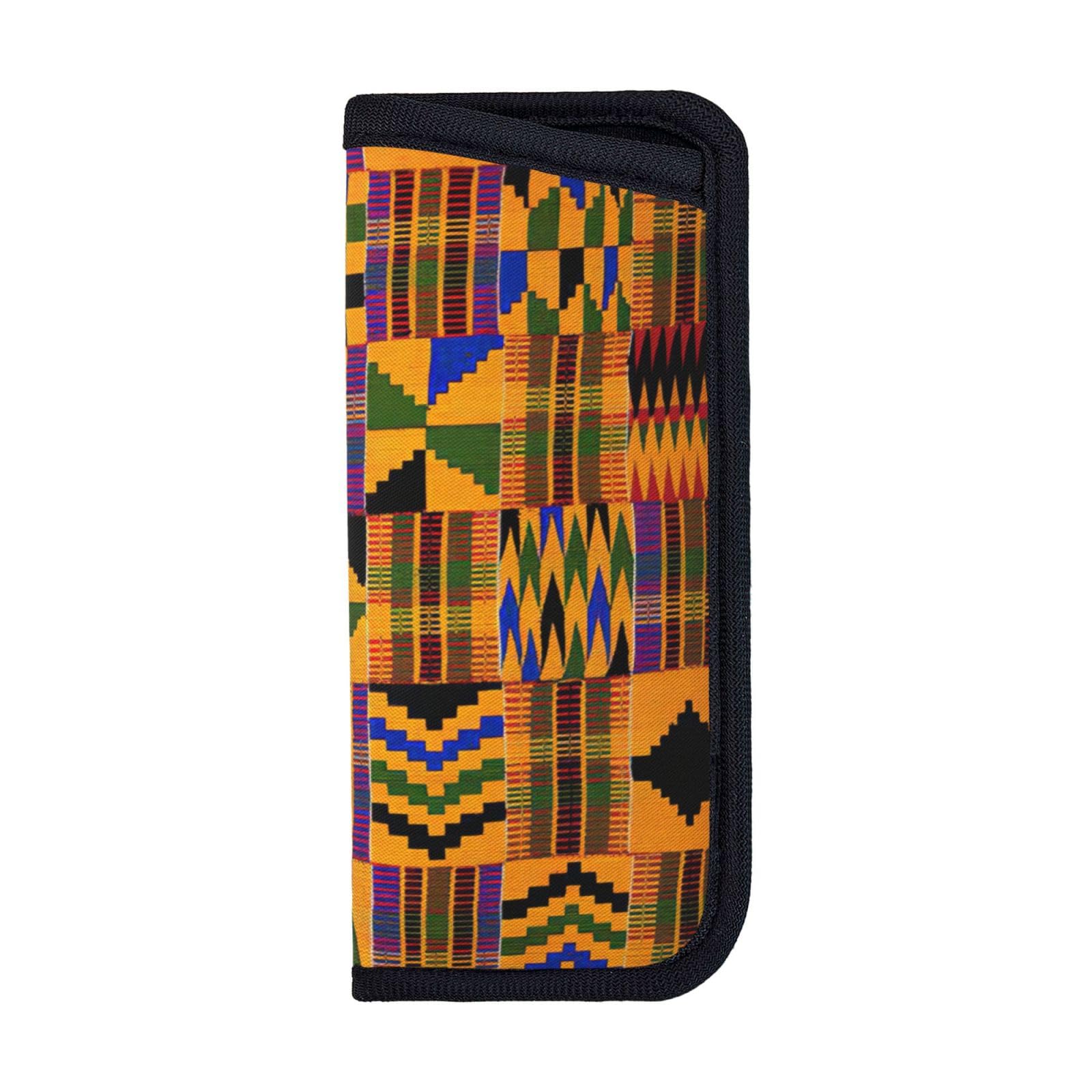 MDATT African Tribal Ethnic Texture Soft Sunglasses Pouch, Compact Travel-Friendly Glasses Case Soft, For Jetsetters