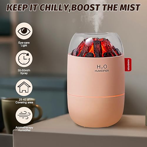 Miniatura 2 de Mini humidificador portátil para escritorio, dormitorio, planta de interior, 9.5 fl oz, humidificador para oficina o habitación pequeña, alimentado