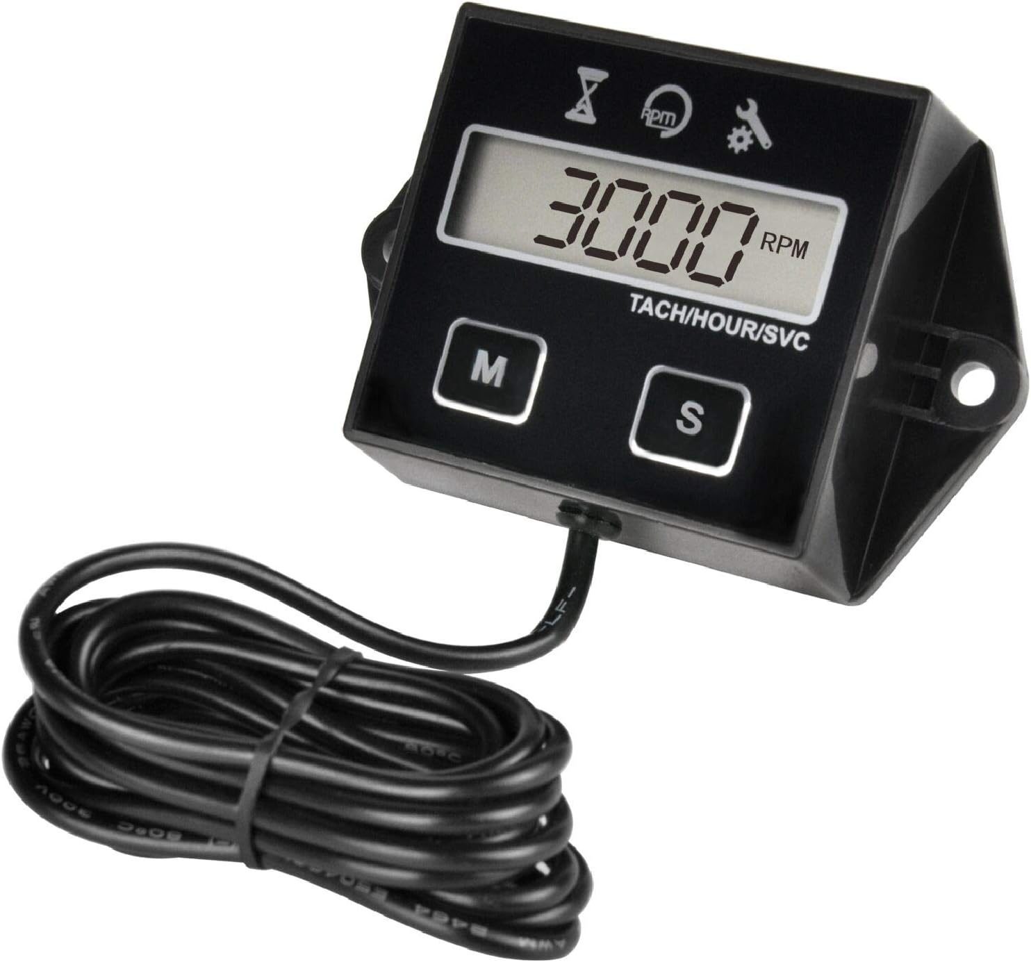 Runleader Digital Tach/Hour Meter,RPM Gauge Meter for Lawn