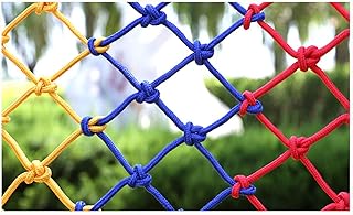 Rope Net Protection Safety Net Nylon Protection Net Outdoor White Child Protective Net Multifunction Construction Safenet Fence Climbing Woven Rope Cargo Cover Anti-Drop Net（8mm*10cm）(Size:1x2m)