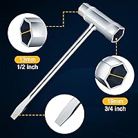 Vista 2 de 3 Pack Chainsaw Wrench 13 by 19 mm 1/2x3/4 Chainsaw Tool Chainsaw Scrench Replacement Combination Screwdriver and Wrench T Wrench Spanner Tool (3)