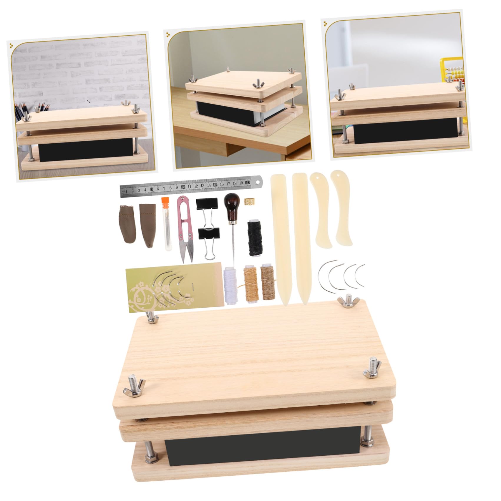 Libros de Madera y Metal Kit de Encuadernación para Bricolaje