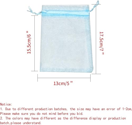 Miniatura 143 de Dealglad 100pcs Drawstring Organza bolsas de joyería caramelo para fiestas, casamientos, regalos Negro