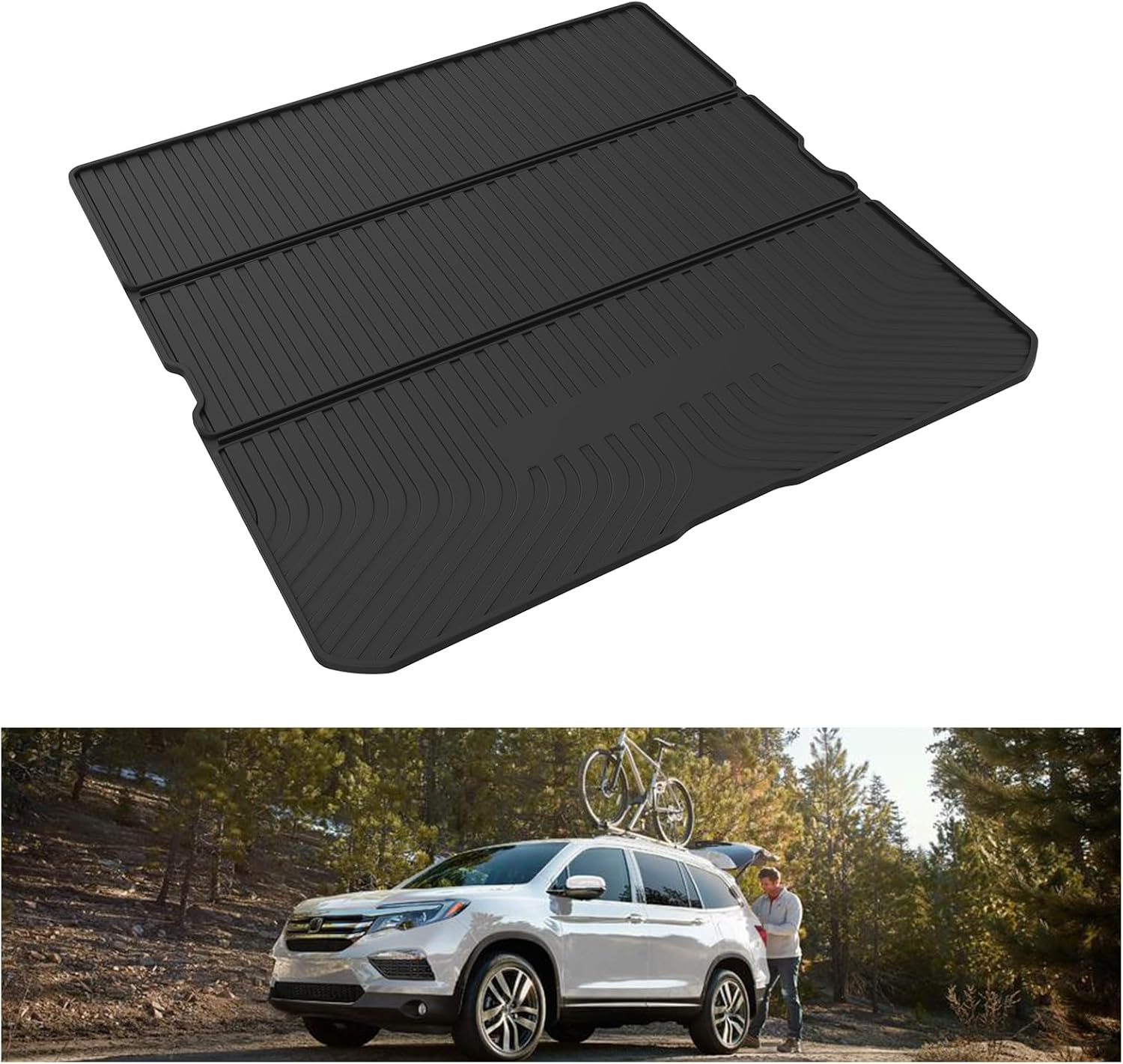 Similar like the picture)))))Folding Cargo Mat All Weather Car Rear Cargo Liner, Tray Trunk Mat, Black Cargo Line
