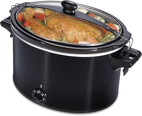 Miniatura 8 de Olla de cocción lenta extra grande de 10 cuartos de galón, olla de cocción lenta con tapa, para personas de tamaño familiar de más de 8 años, para