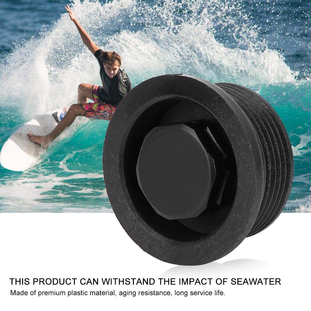 , Bocchetta di Ventilazione per tavola da Surf, in plastica, Traspirante, 3 x 1,5 x 2,5 cm, Colore Nero