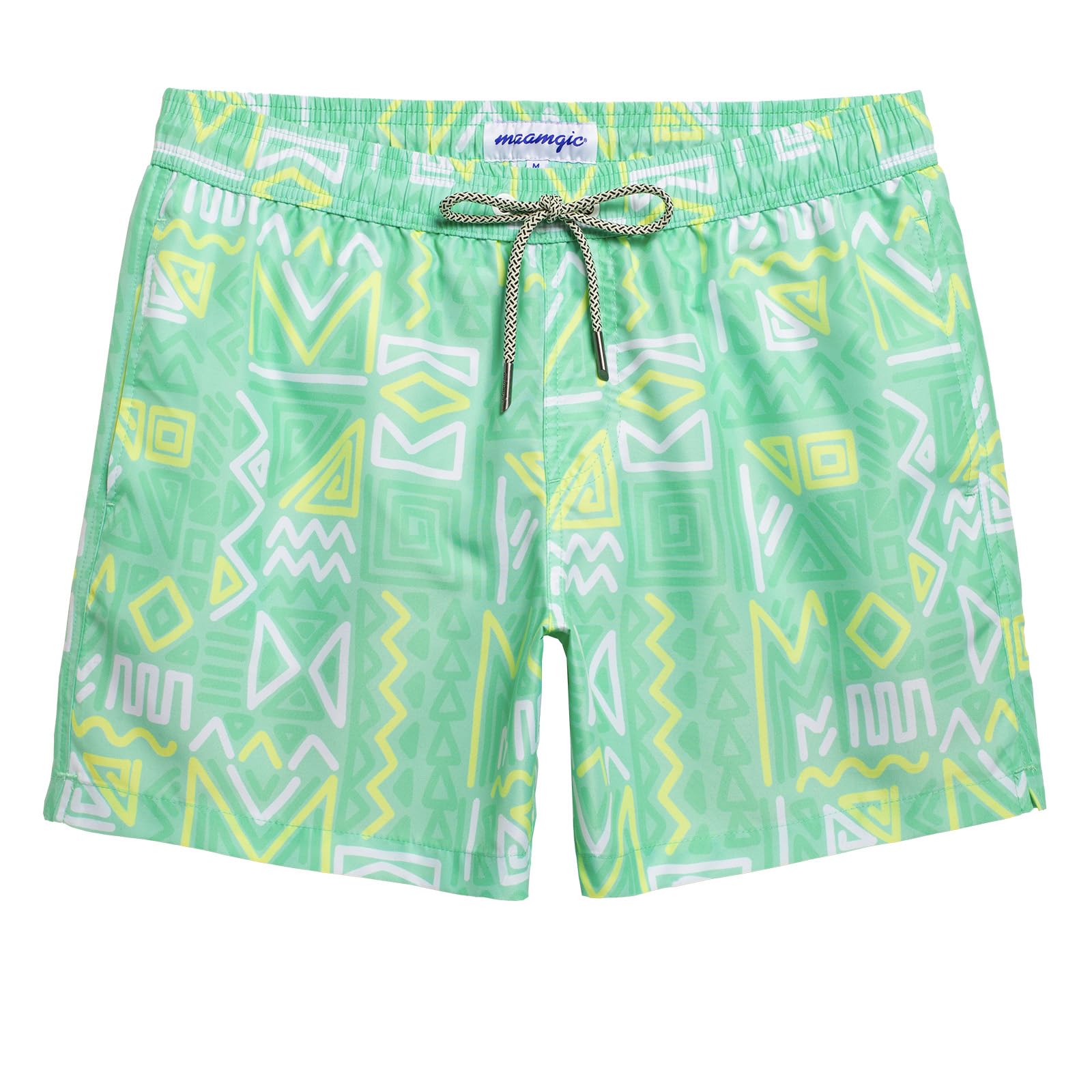 maamgic Mens Swim Trunks 5 Inch with Mesh Liner Breathable for Beach