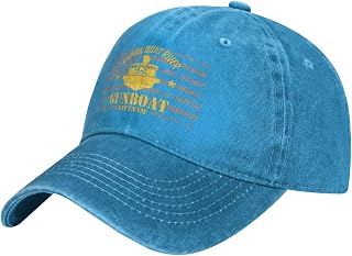 Patrol Boat River PBR - Gunboat Vietnam Denim Trucker Hat Baseball Cap for Men Cowboy Dad Black