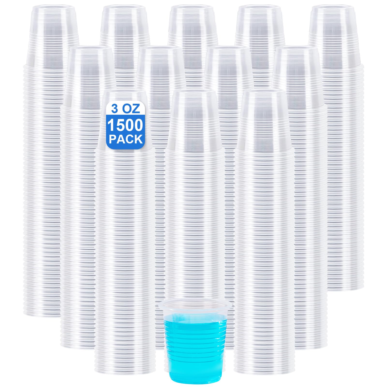 SIUQ 600 Pack 9 oz Plastic Cups, Clear Disposable Plastic Water Cups Bulk — Amazon image 10