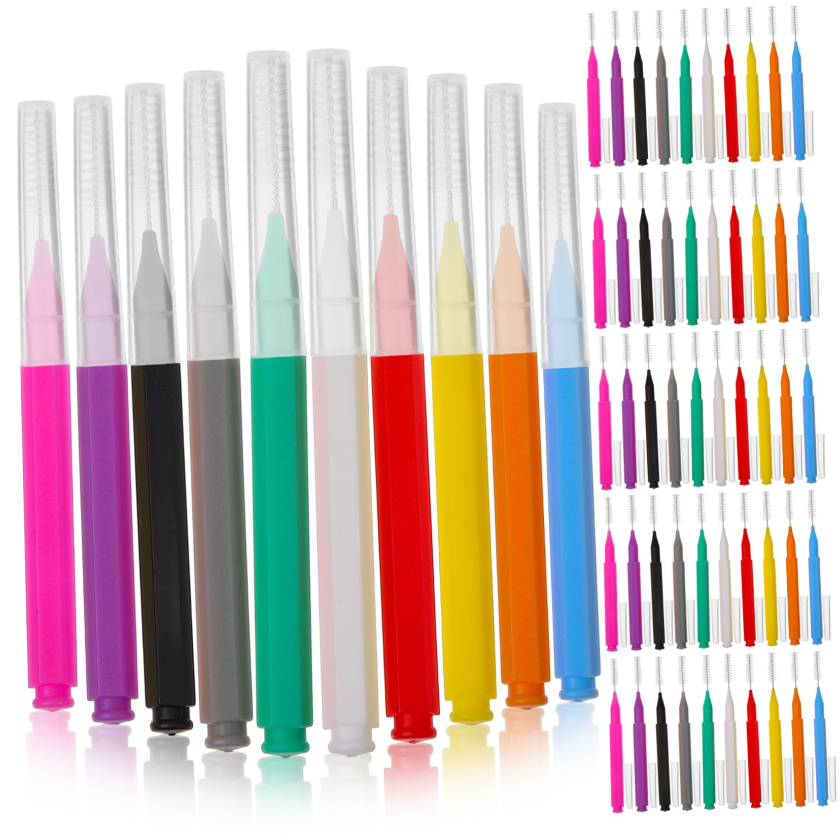 3 Set Spazzolino Studenti Spazzola Per Bretelle Strofinare Pennello Per Stuzzicadenti Trapuntato Elettrico Kit Acciaio Inossidabile 304 100 Pezzi*3