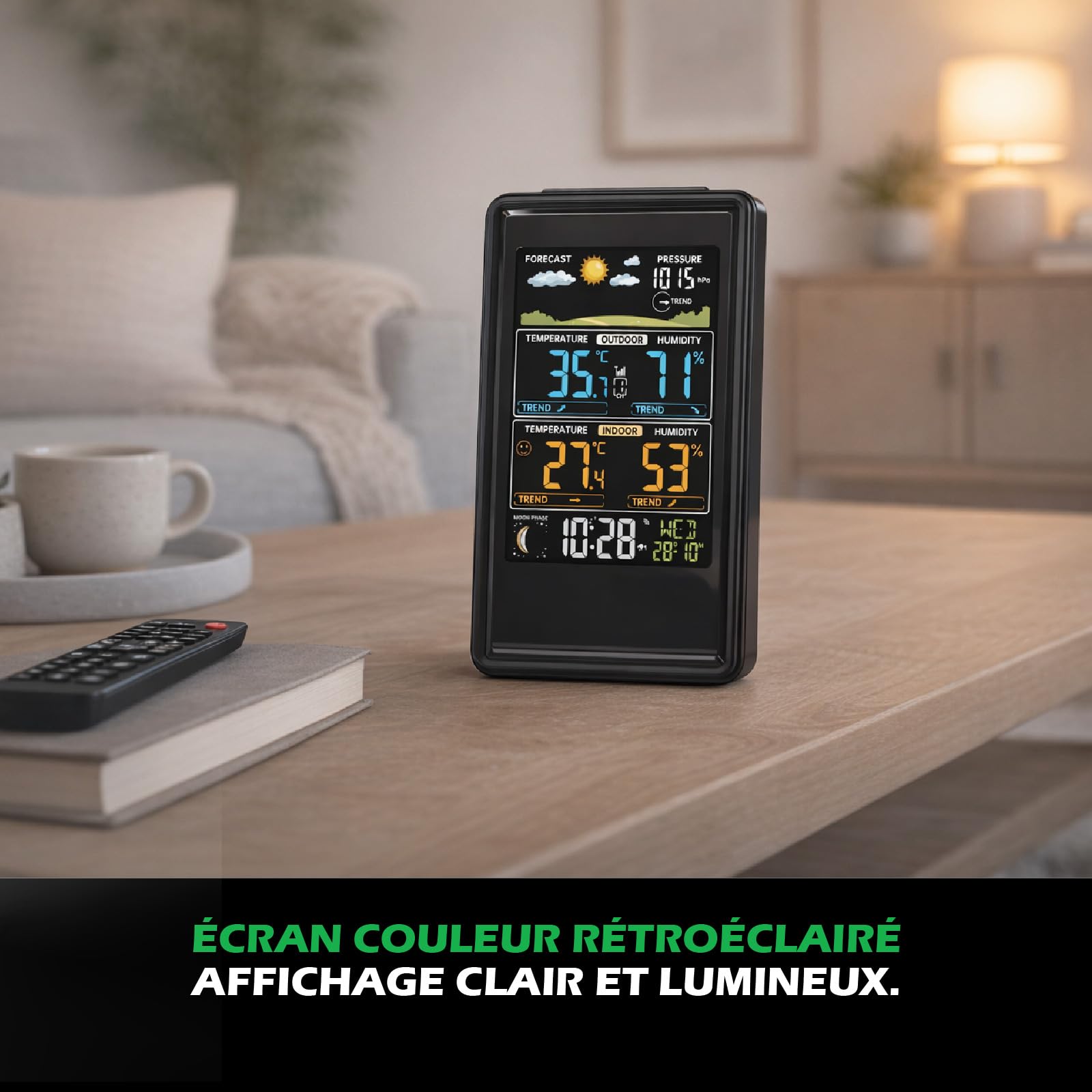 Station Météo Connectée connectée Wifi – 4 en 1 + 2 Capteurs Thermo-hygromètre