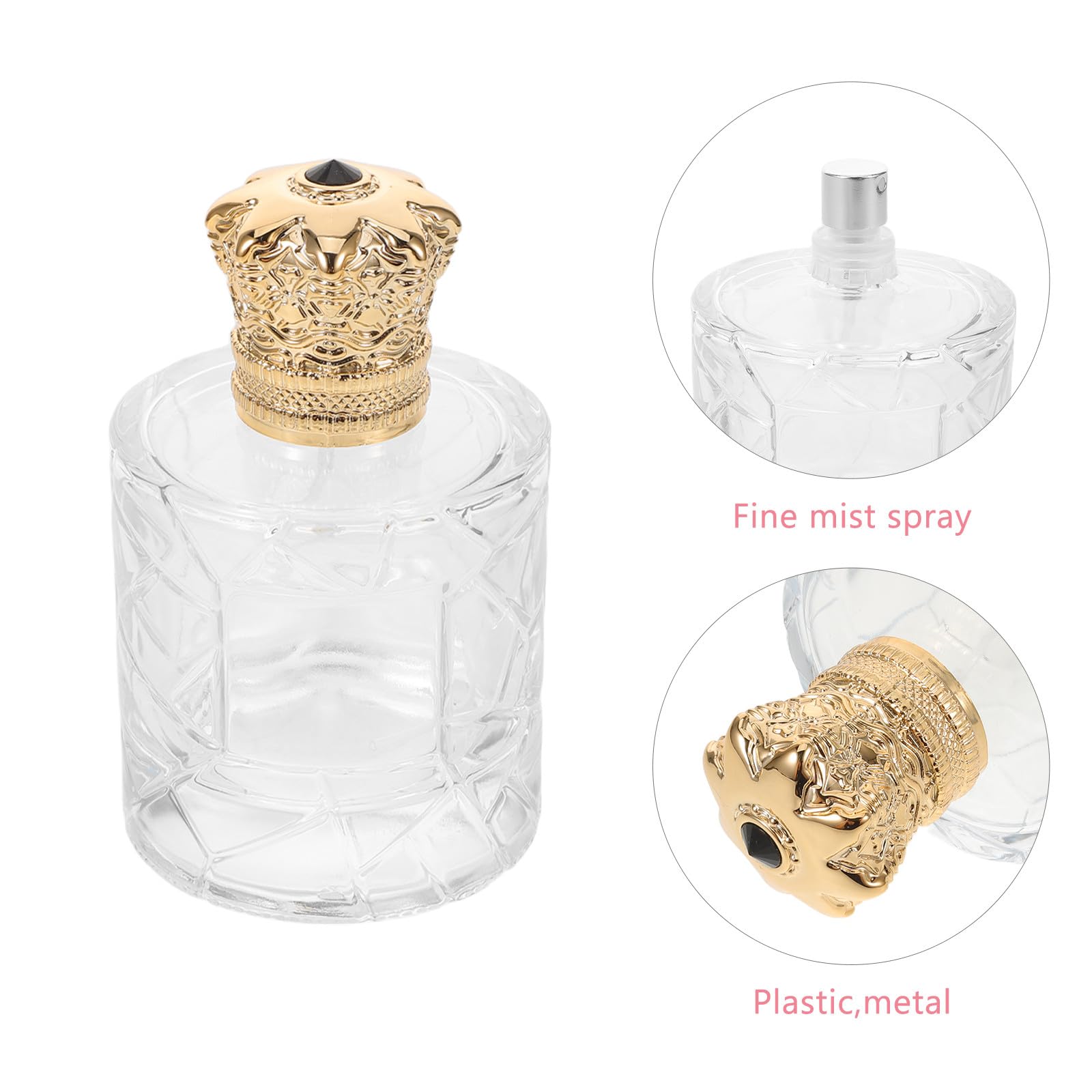 3pezzi Flacone di Profumo in Vetro Trasparente per Viaggi Bottiglie di Ricarica Riutilizzabili per Profumi Mini Atomizzatore Spray per Fragranze e Cosmetici