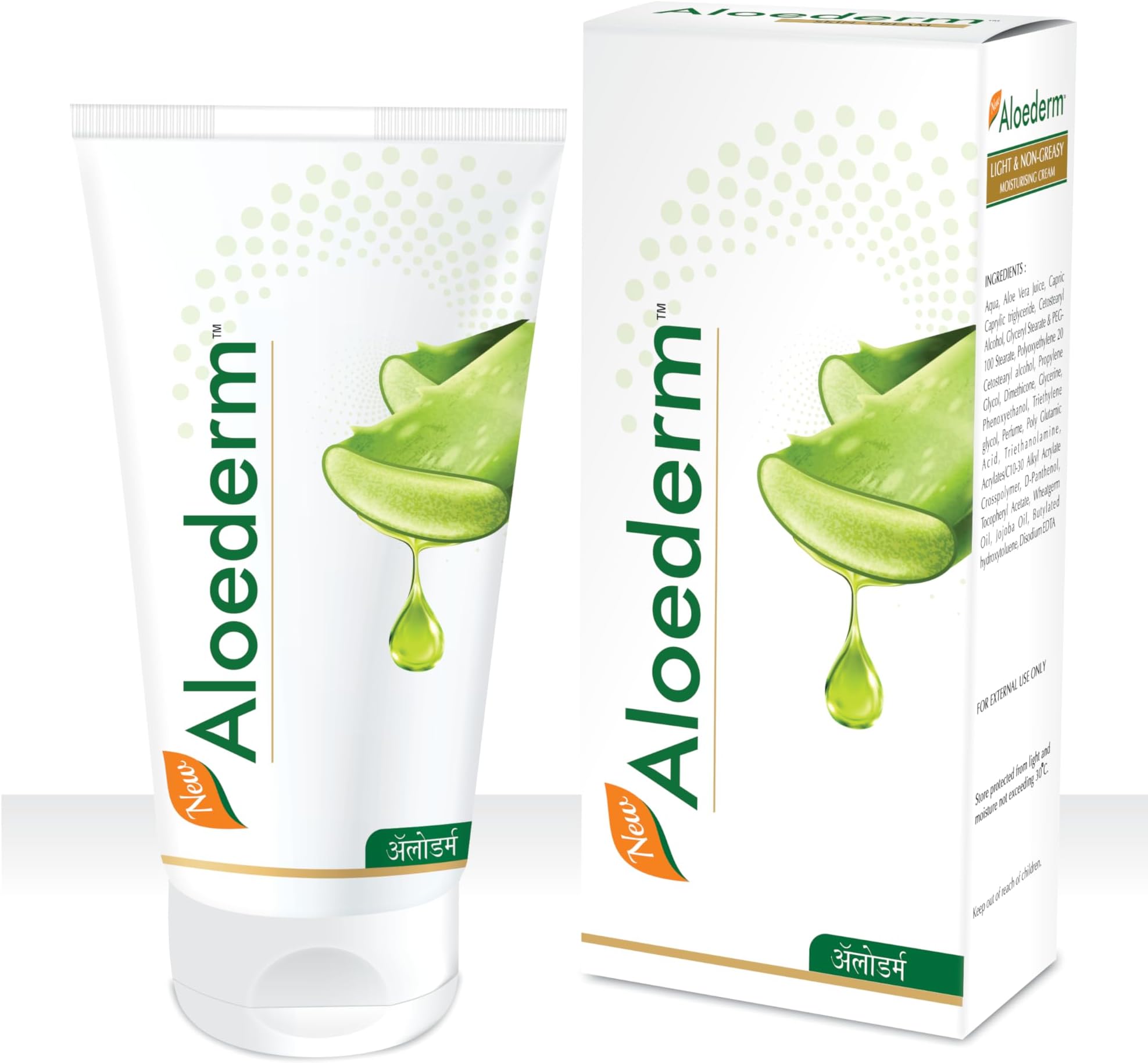 Aloederm Skin Cream for treating Dry Skin|Cold Processed Aloevera | Delays Ageing - 50 gm
