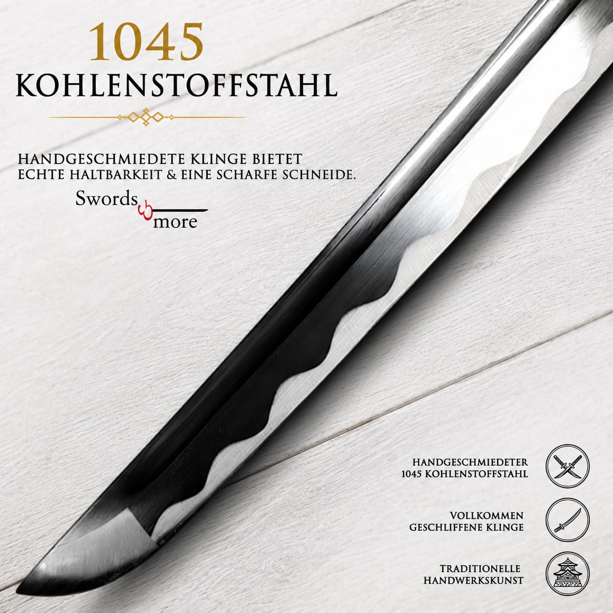 Ghost of Yōtei Katana Replik & Schwert-Sets | Premium Samurai Schwerter aus Karbonstahl & Edelstahl | Atsu Cosplay Waffen, Deko-Schwerter & Daisho Sammlerstücke