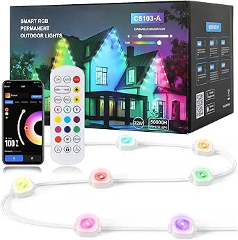 Guirlande LED Extérieur 30M Govee RGBIC IP65 Alexa Guirlande Lumineuse Extérieur Govee 30M RGBIC - LED Blanc Chaud - IP65 - Alexa/Google - Application Lumière Fête étanche IP65