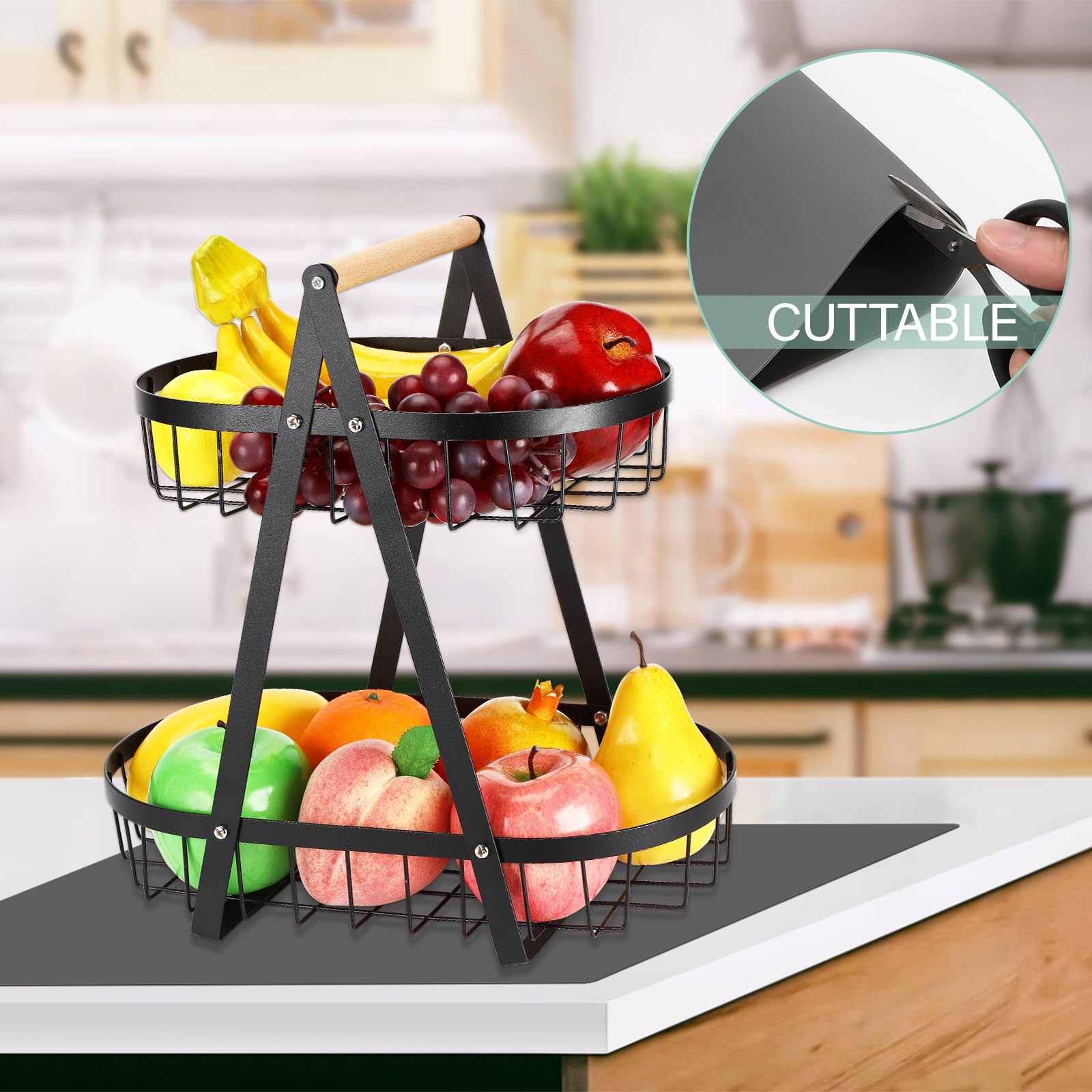 Tappetino Lgnifugo, 60 X 50 cm Tappetino in Silicone Ignifugo per Bancone Della Cucina,Tappetino Resistente al Calore Antiscivoloper Friggitrice, Forni, Caffè, Microonde, Griglie All'Aperto