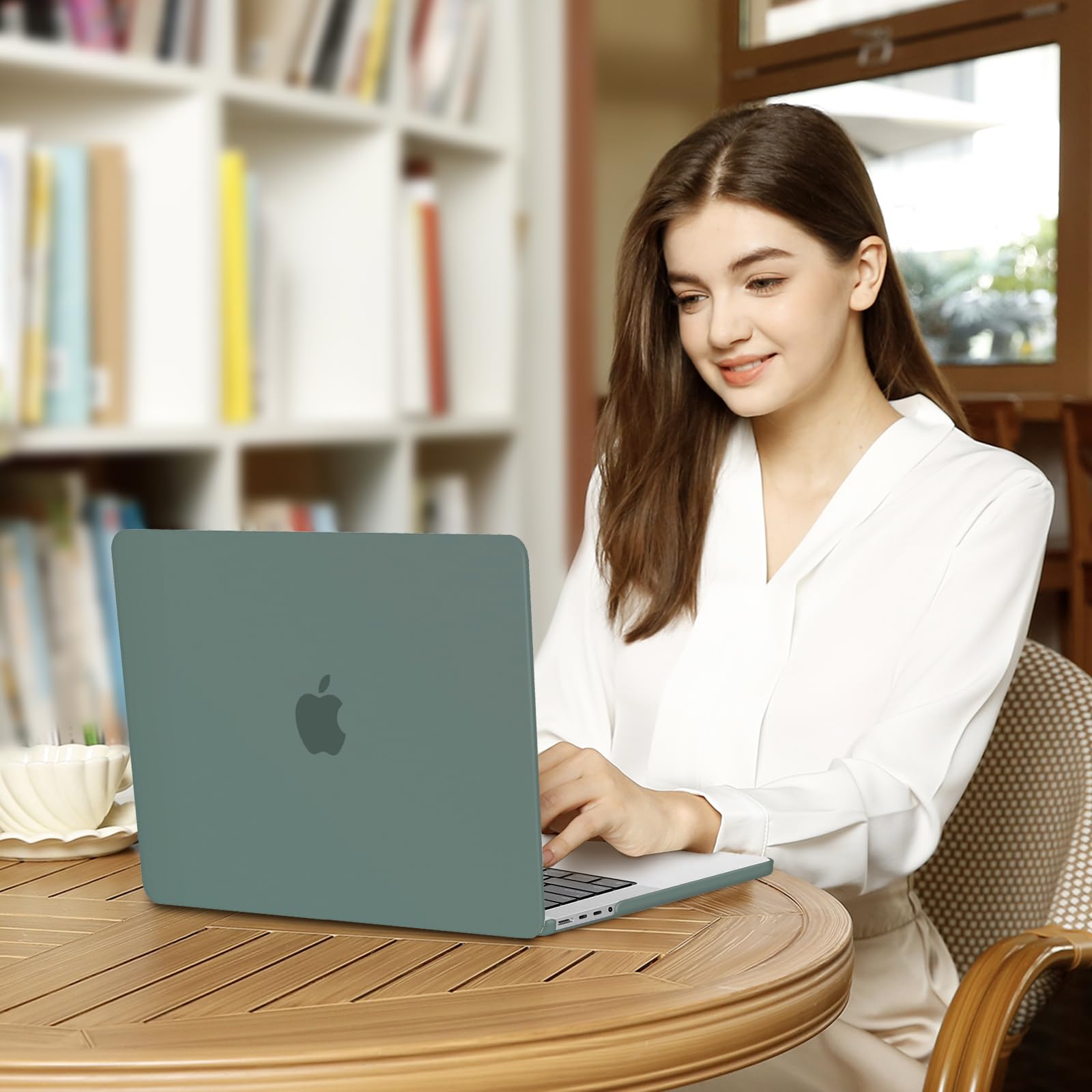 MOSISO Custodia Compatibile con MacBook Pro 14 Cover 2026 2025 2024-2021 M5 A3434 M4 A3112 A3185 A3401 M3 A2918 A2992 M2 A2779 M1 A2442, Rigida Case&Copritastiera&Pellicola&Tipo C, Verde Smeraldo