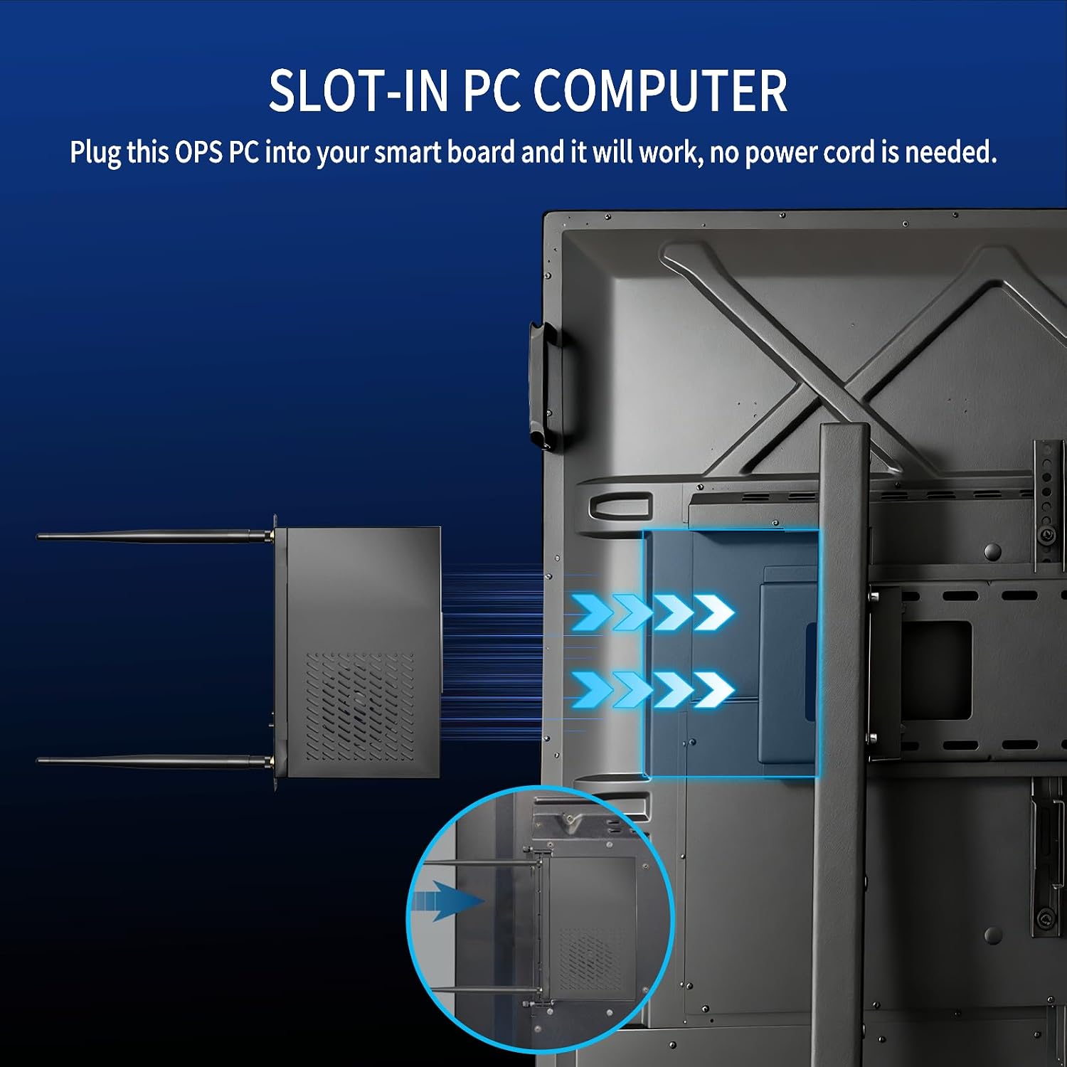 OPS Computer Slot-in PC Module, OPS Port Mini PC for Smart Board, Windows 11 Pro, 8GB RAM+ 256GB Storage, Intel Core i5, 4K UHD HDMI+DP Dual Output, Open Pluggable Specification PC image 5