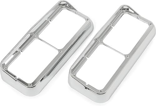 Miniatura 4 de KUAFU Bisel cromado para faros delanteros compatible con Kenworth T400 T600 T800 W900B W900L Peterbilt 378 379 Western Star 4900 Freightliner FLD