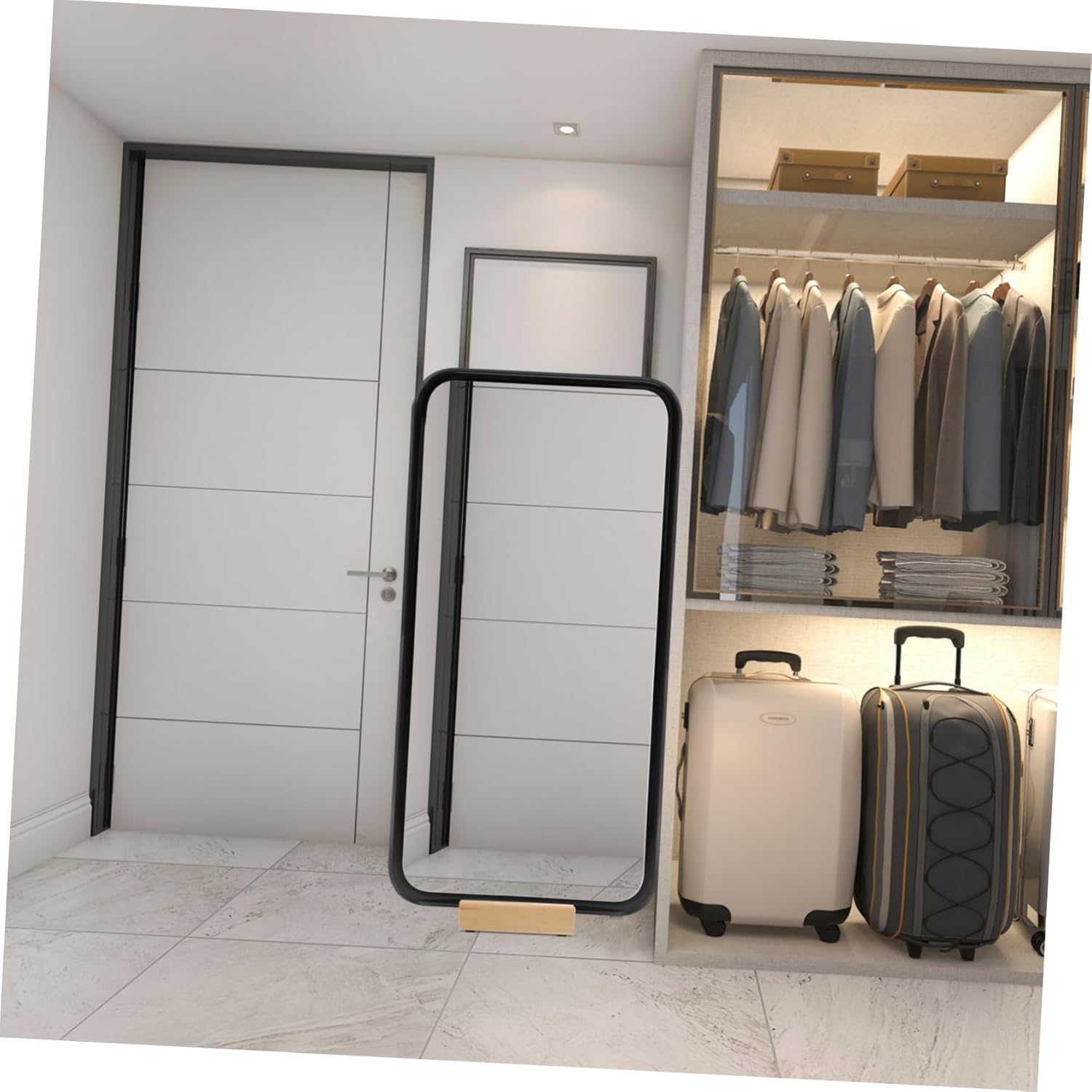 3pcs Full Length Mirror Stand Floor Mirror Stand Support Holder for Living Room