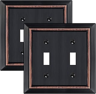 Metal Wall Plate for Electrical Outlets, Applicable to Double Toggle