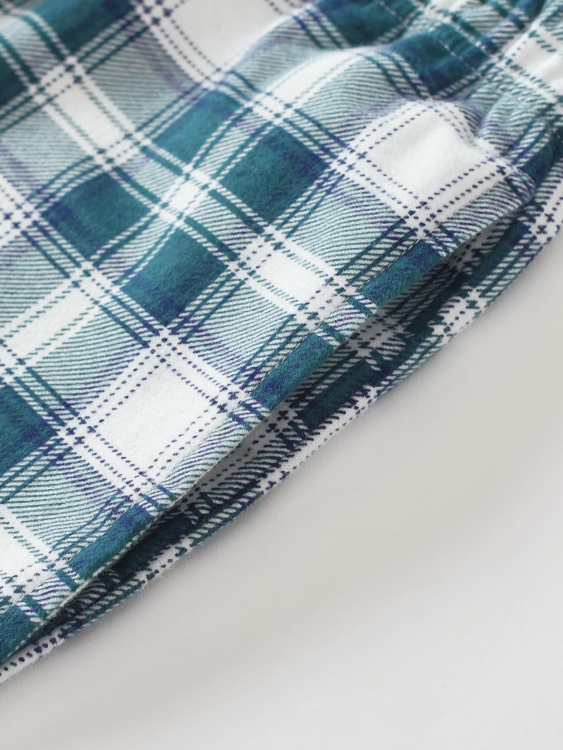 Latuza Men's Cotton Pajama Set Long Sleeve Henley Top Flannel Pants with Pockets - Image 7