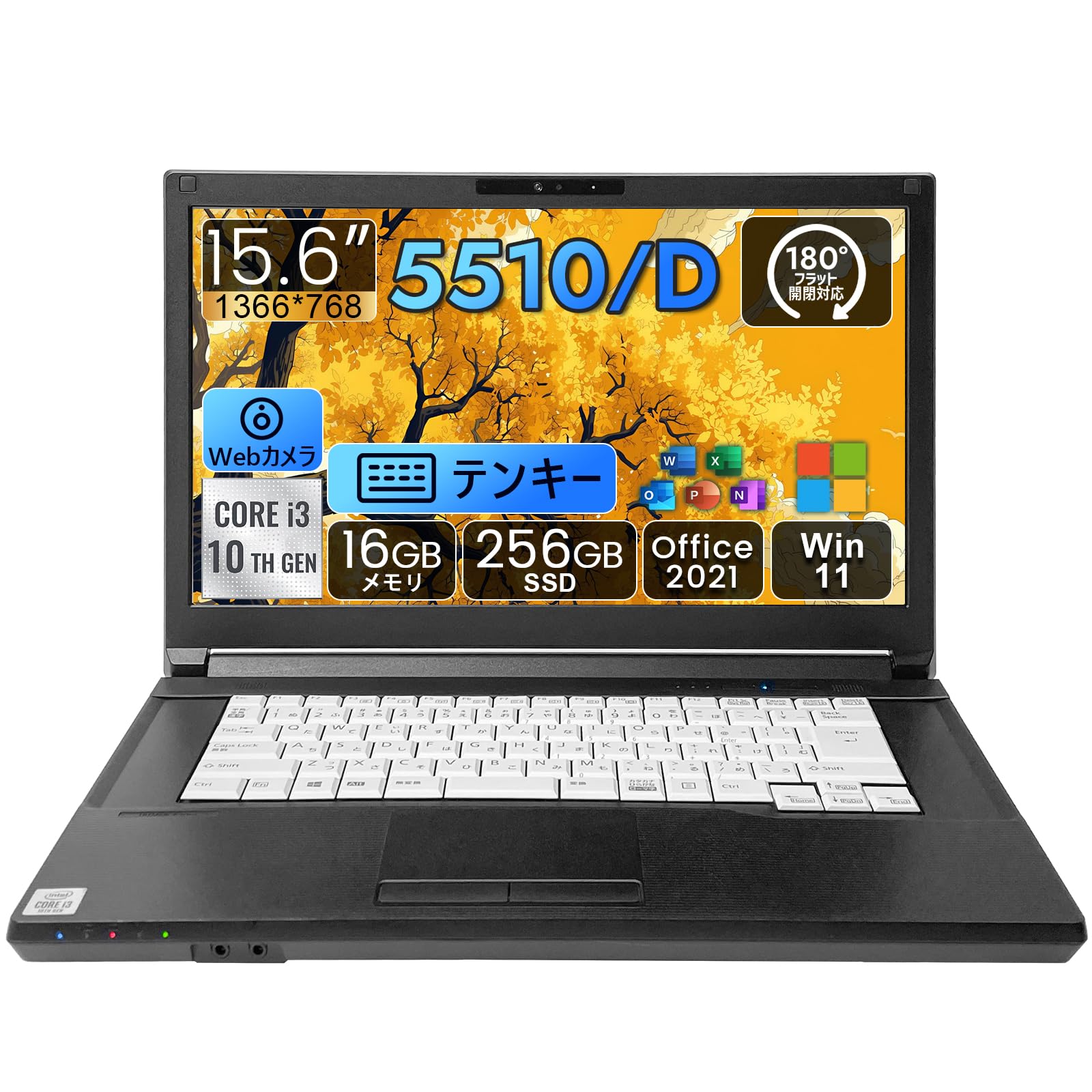 Amazon.co.jp: 【整備済み品】中古 ノートパソコン軽量 A5510/D 15.6