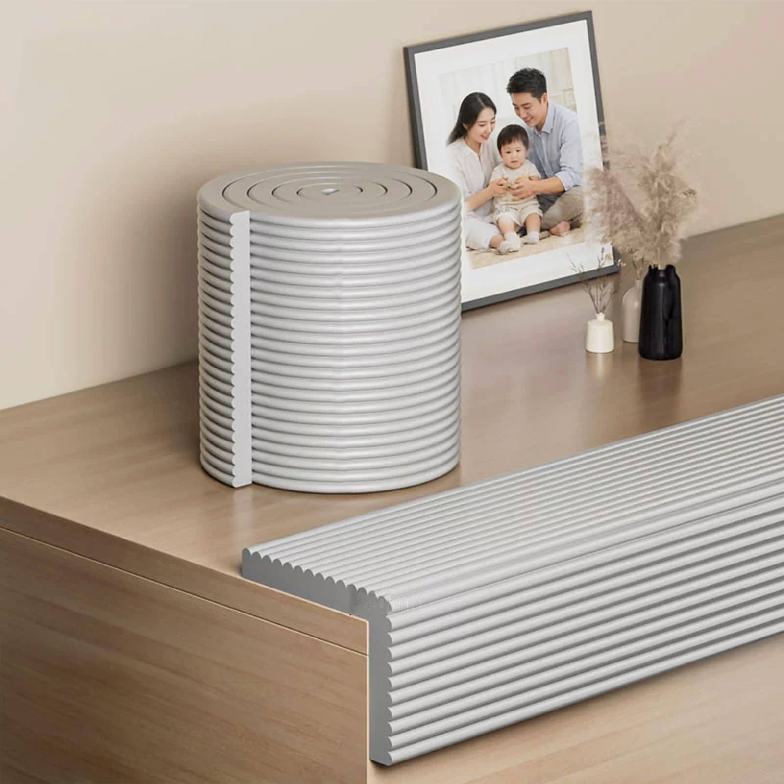 Paneles de pared acolchados, protectores de esquina a prueba de bebés, protector de borde extra ancho, autoadhesivo para guardería, dormitorio, decoración de pared de tatami