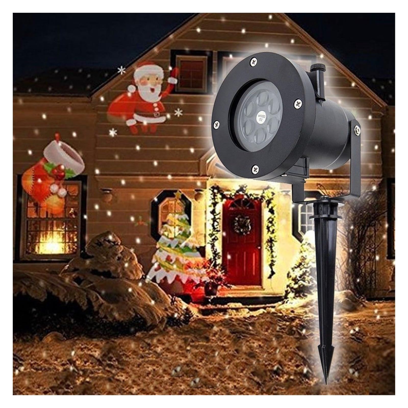 Projektor Światła Zewnętrzny, 12 wzorów lampa ora LED boże narodzenie owflake urodziny wesele LED Light Home Xmas Halloween Decor prezent Na Świąteczny Projektor Domowy Pokaz Świateł