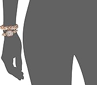 Vista 7 de Anne Klein Juego de reloj y pulsera en tono plateado con detalles de cristal prémium para mujer