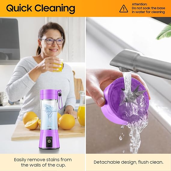 Personal Size Portable Blender Make Smoothies - Mini Blender 12oz Juice Cup