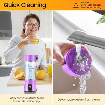 Personal Size Portable Blender Make Smoothies - Mini Blender 12oz Juice Cup