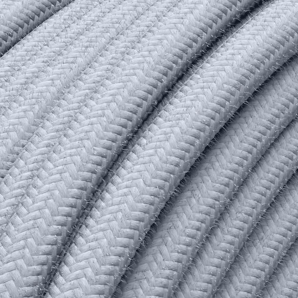 Kabel tekstylny do elastycznej instalacji elektrycznej (H05VV-F), kabel materiałowy 3 x 1,5 mm², kabel tekstylny, kabel instalacyjny, jasnoszary – 10 metrów